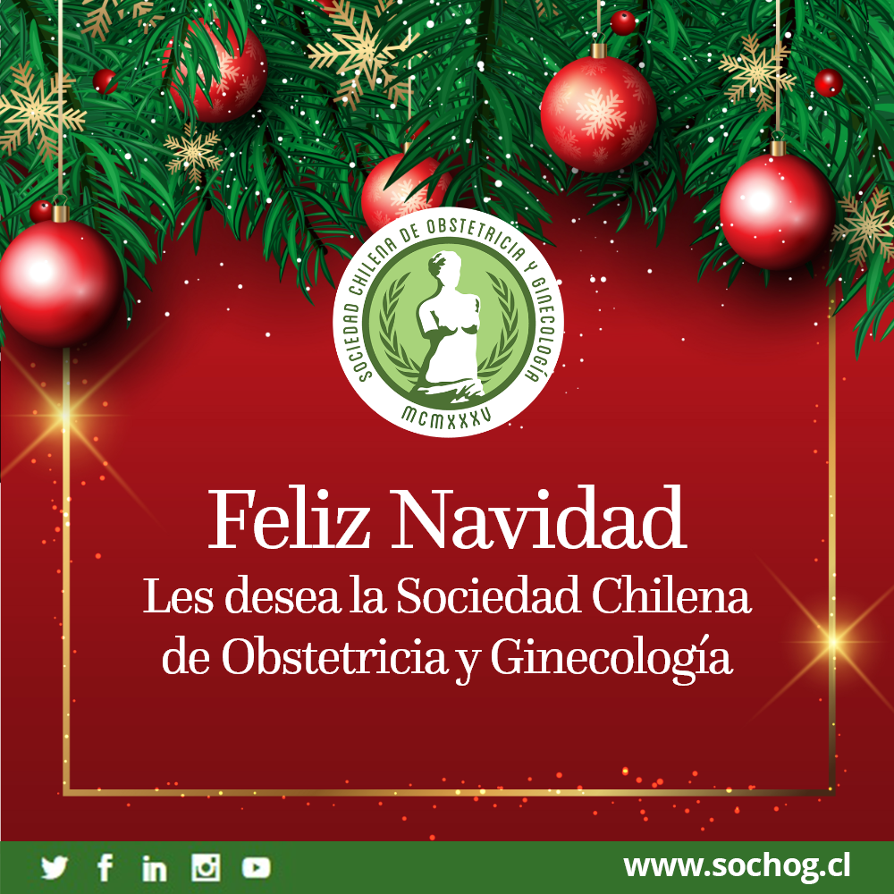 Feliz Navidad les desea la Sociedad Chilena de Obstetricia y Ginecología