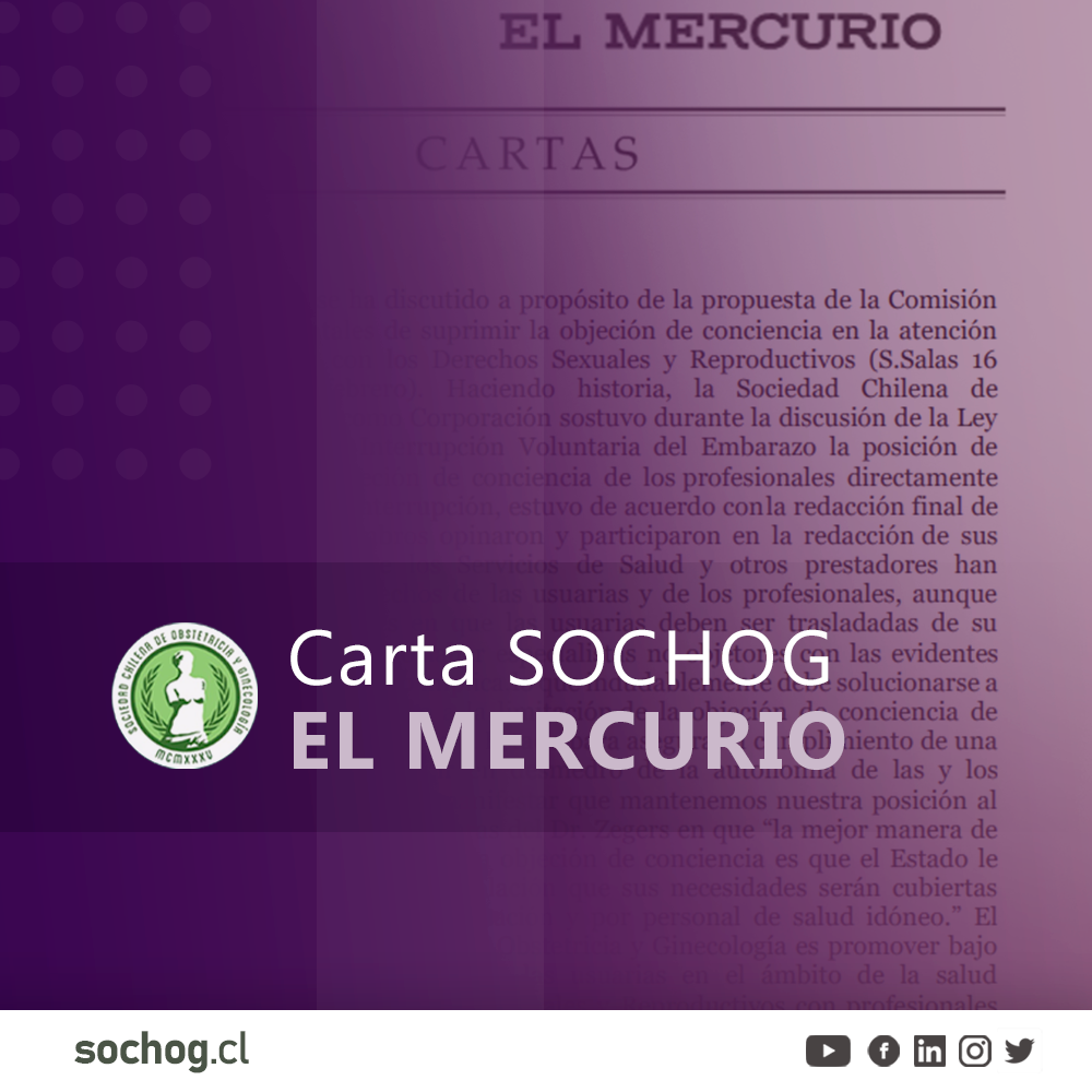 Carta SOCHOG a EL MERCURIO